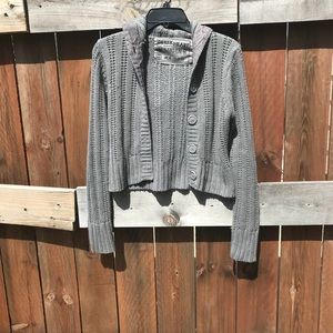 Gray Button-up Sweater Size Medium